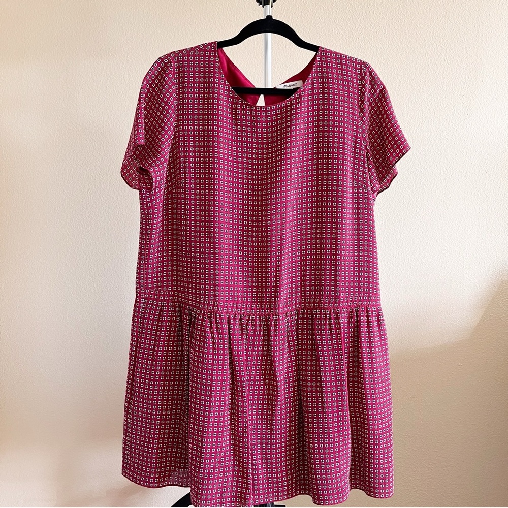 Madewell Silk Dress Short Sleeve Size 12